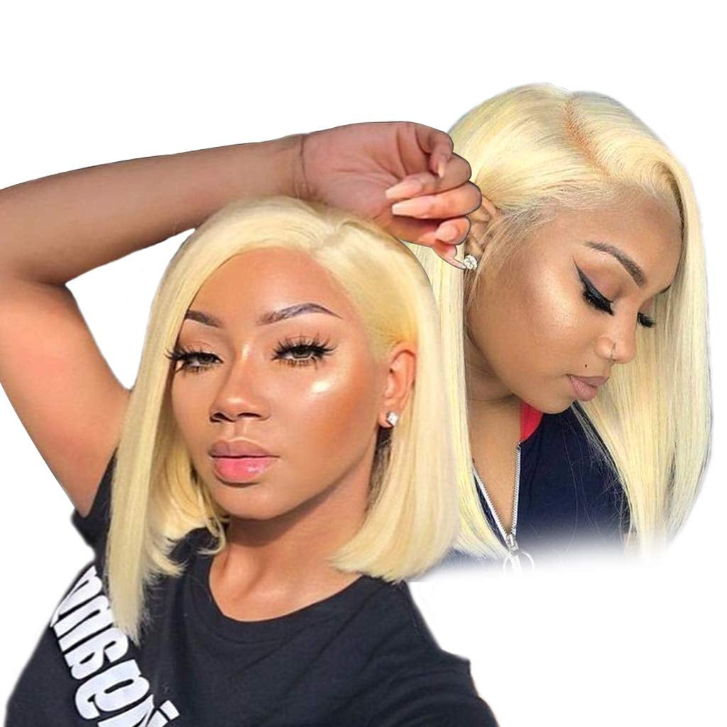 Raw Indian 613 Blonde 13x4 HD Lace Front Human Hair Bob Wigs