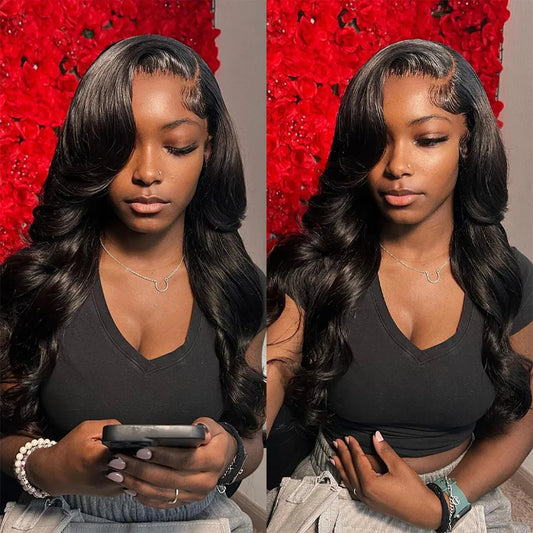 Body Wave Glueless HD Lace Frontal Wigs, 13x4 HD Lace Front Wig, Indian Hair