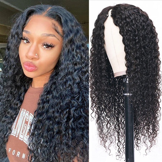 Deep Wave Human Hair U-Part Wig - Remy Human Hair Lace Wig