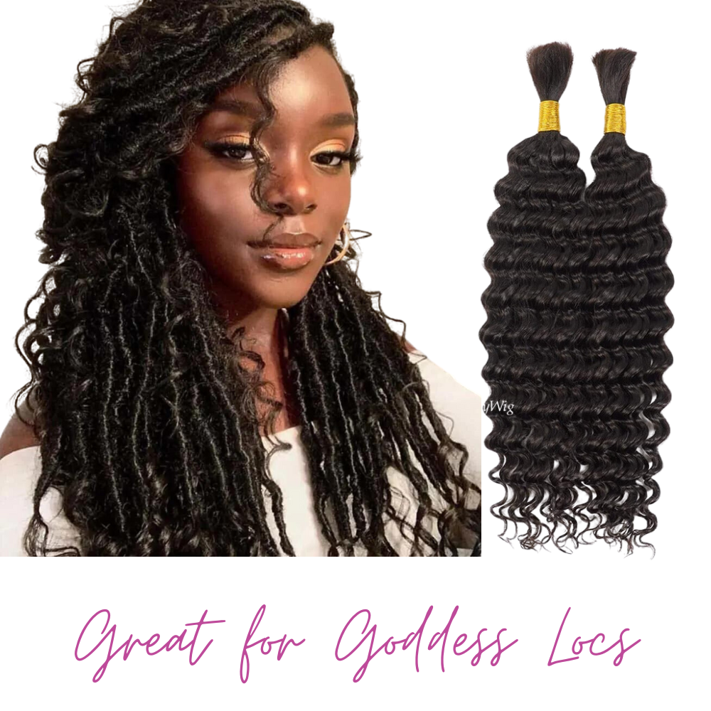 Deep Wave  Goddess braids hairstyles, Human braiding hair, Goddess braids