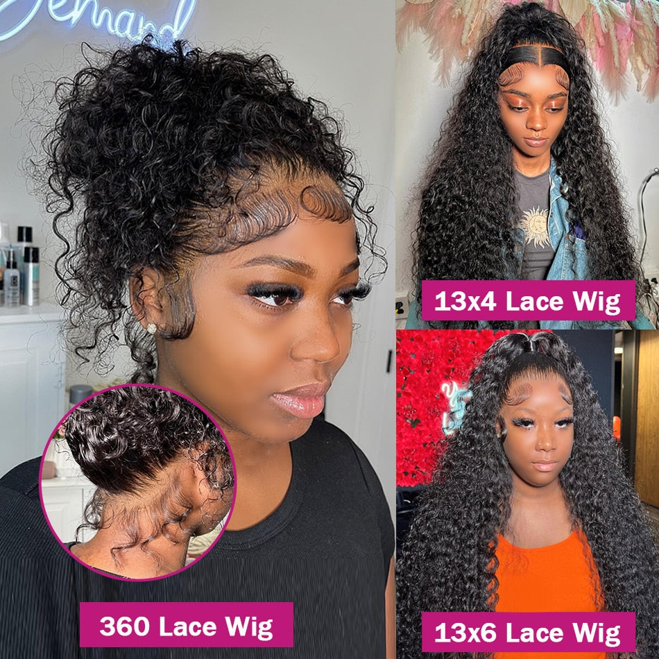 Water Wave 13x4 Transparent Lace Frontal Human Hair Wig