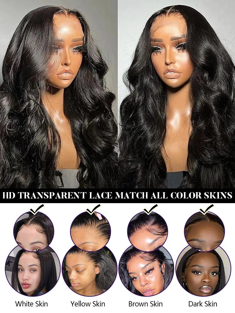 4x4 HD Lace Brazilian Body Wave Closure Wig