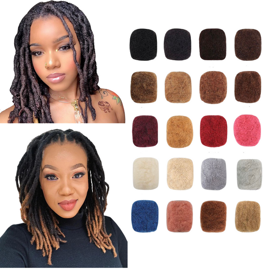 Afro Bulk Human Hair for Dreadlocks, Loc Repair, Loc Extensions, Twists, Braids - 8 inch